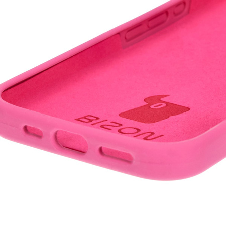Silikonowe etui Bizon Soft Case do iPhone 16, fuksja