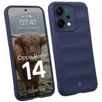 Pancerne etui Bizon Case Tur do Oppo Reno 14, granatowe