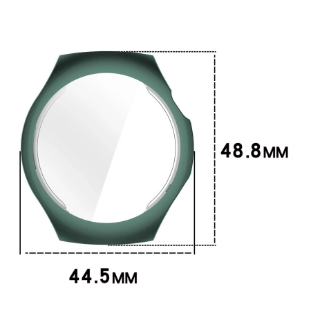 Etui z osłoną ekranu Bizon Case Watch Felipe do Huawei Watch 5 42mm, zielone