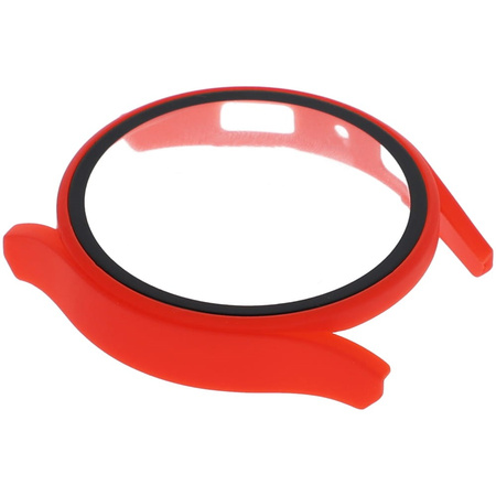 Etui Bizon Case+Glass do Galaxy Watch FE / 5 / 4 40mm, czerwone