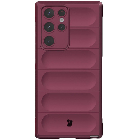 Pancerne etui Bizon Case Tur do Galaxy S22 Ultra, burgundowe