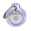 Etui Bizon Case Locator Keychain do Apple AirTag, przezroczysto-fioletowe