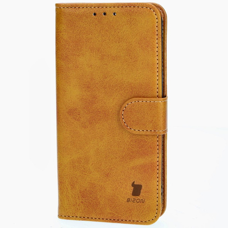 Etui z klapką Bizon Case Pocket do iPhone 13 Pro, brązowe
