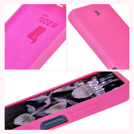 Silikonowe etui Bizon Soft Case do Galaxy M35 5G, neonowo-różowe