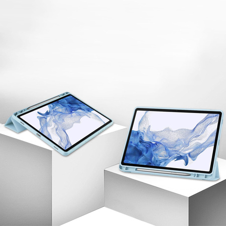 Etui Bizon Case Tab Lizard do Galaxy Tab S9, błękitne