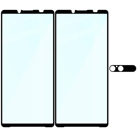 2x Szkło + szybka na aparat Bizon Edge Pack do Sony Xperia 10 VII