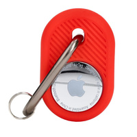 Etui Bizon Case Locator Travel do Apple AirTag, czerwone