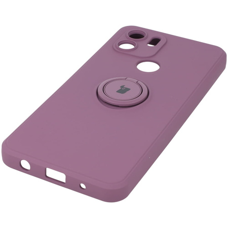 Etui Bizon Case Silicone Ring do Redmi A1, ciemnofioletowe