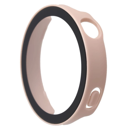 Etui ze szkłem do zegarka Bizon Case Watch Adamo do Huawei Watch GT6 41 mm, różowe