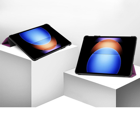 Etui Bizon Case Tab Croc do Xiaomi Pad 6S Pro, ciemnofioletowe