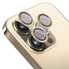 Szkło na aparat z aplikatorem Bizon Glass Snap Lens do iPhone 14 Pro/14 Pro Max, 1 zestaw, złota ramka