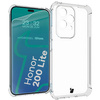 Elastyczne etui + 2x folia na ekran Bizon Case Clear Pack do Honor 200 Lite, przezroczyste