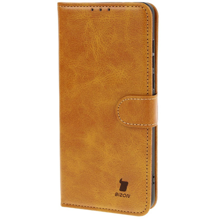 Etui z klapką Bizon Case Pocket do OnePlus 13, brązowe