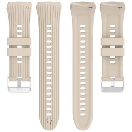 Silikonowy pasek Bizon Strap Watch Silicone T do Huawei Watch 5 42 mm, beżowy