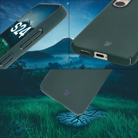 Etui Bizon Case Łupka do Galaxy S24, zielone