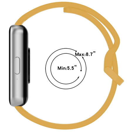 Pasek Bizon Strap Watch Silicone do Galaxy Fit 3, żółty