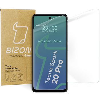 Folia hydrożelowa na ekran Bizon Glass Hydrogel Front Duo do Tecno Spark 20 Pro, 2 sztuki