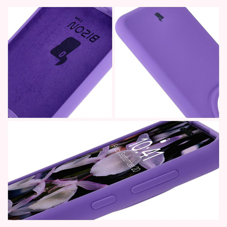Silikonowe etui Bizon Soft Case do Honor Magic7 Pro, fioletowe
