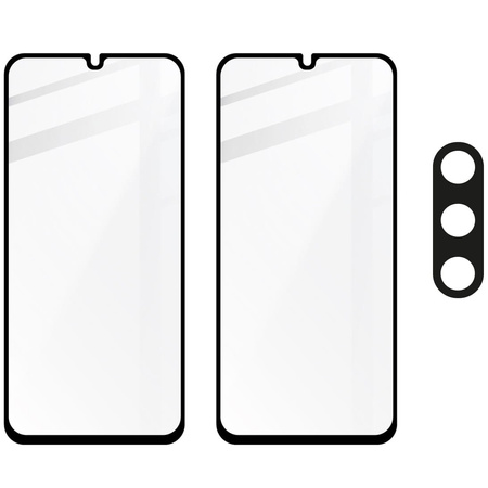 2x Szkło + szybka na aparat BIZON Edge 2 Pack do Galaxy A15 4G/5G