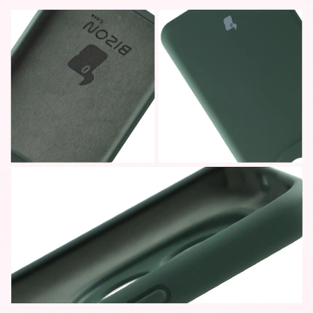 Silikonowe etui Bizon Soft Case do Xiaomi Redmi Note 15 Pro 4G, ciemnozielone