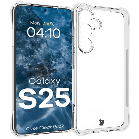 Etui + 2x szkło Bizon Case Clear Pack do Redmi 14C 4G, przezroczyste