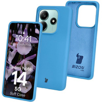 Silikonowe etui Bizon Soft Case do Xiaomi Redmi Note 14 5G, niebieskie