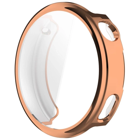 Etui z osłoną ekranu Bizon Case Watch Felipe do Xiaomi Watch S4 41 mm, różowozłote