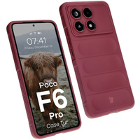 Pancerne etui Bizon Case Tur do Xiaomi Poco F6 Pro, burgundowe