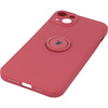 Etui Bizon Case Silicone Ring Sq do iPhone 14 Plus, brudny róż