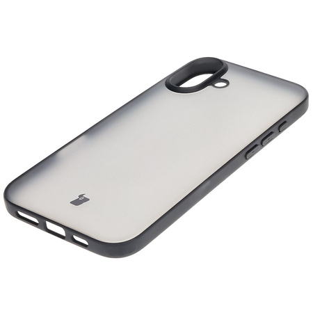 Etui Bizon Case Angelo do iPhone 16 Plus, półprzezroczyste z czarną ramką