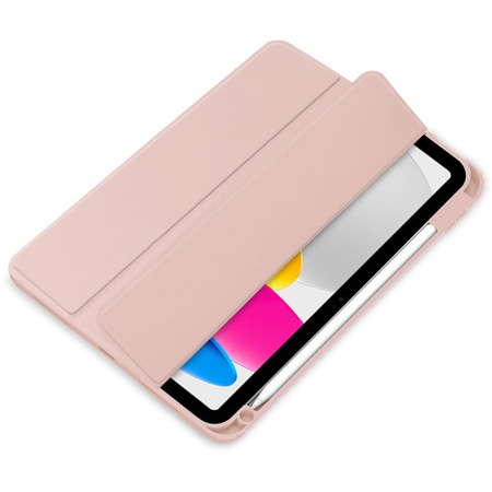 Etui Bizon Case Tab Clear Matt do Apple iPad 10 10.9 2022, różowozłote