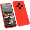 Pancerne etui Bizon Case Tur do Xiaomi Redmi 14C 4G / POCO C75, czerwone