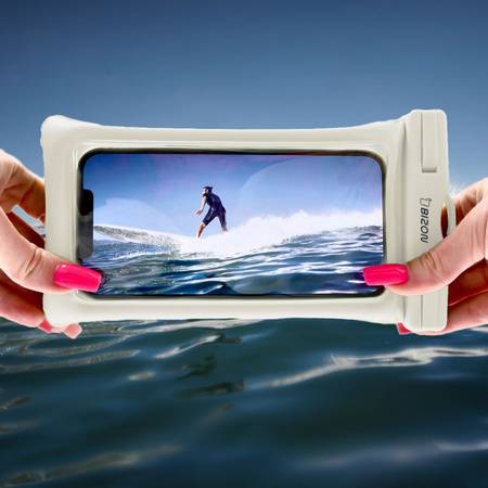 Etui wodoszczelne Bizon Case Hydrofloat, ecru