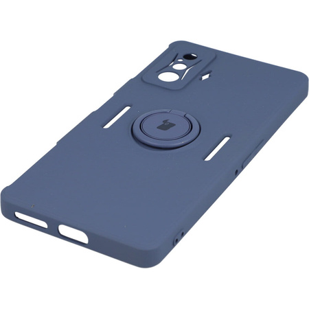 Etui Bizon Case Silicone Ring do Xiaomi Poco F4 GT, szare