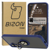 Etui z uchwytem na palec Bizon Case Hybrid Ring do Galaxy A16 4G/5G, przydymione z granatową ramką