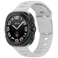 Silikonowy pasek Bizon Strap Watch Silicone G do Galaxy Watch Ultra 2 / 1, jasnoszary