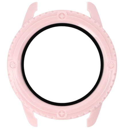 Etui Bizon Case Watch Adamo do Xiaomi Watch S3 47 mm, różowe