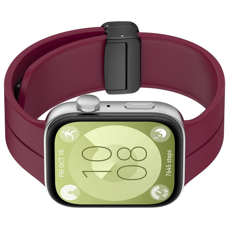 Silikonowy pasek Bizon Strap Watch Silicone do Apple Watch 38/40/41/42 mm, burgundowy