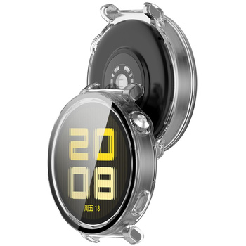 Etui ze szkłem do zegarka Bizon Case Watch Adamo do Huawei Watch GT 5 Pro 42 mm, przeźroczyste