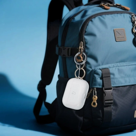 Elastyczne etui z karabińczykiem Bizon Case Headphone Clear do Samsung Galaxy Buds 3/3 Pro przeźroczyste