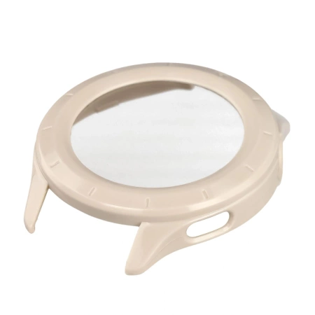 Etui ze szkłem do zegarka Bizon Case Watch Adamo do Xiaomi Watch S4, beżowe