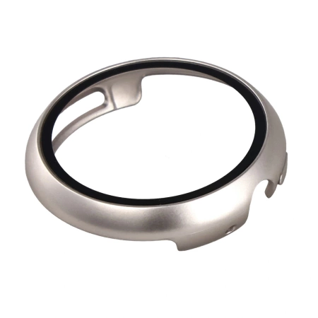 Etui ze szkłem do zegarka Bizon Case+Glass Watch do Google Pixel Watch 4 45 mm, satynowo szampańskie