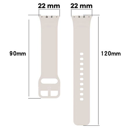Pasek Bizon Strap Watch Silicone do Galaxy Fit 3, jasnoszary