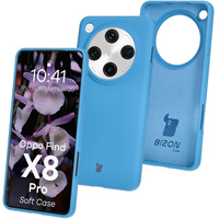 Silikonowe etui Bizon Soft Case do Oppo Find X8 Pro, niebieskie