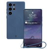 Silikonowe etui z pierścieniem magnetycznym Bizon Case Silicone Magnetic do Galaxy S25 Ultra, granatowe