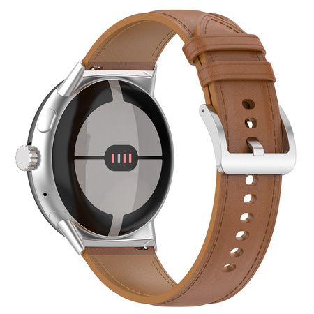 Skórzany pasek Bizon Strap Watch Casual 41 mm do Pixel Watch 3/Watch 2/Watch 1, jasnobrązowy