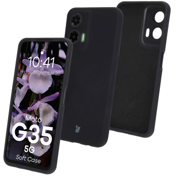 Silikonowe etui Bizon Soft Case do Motorola Moto G35 5G, czarne
