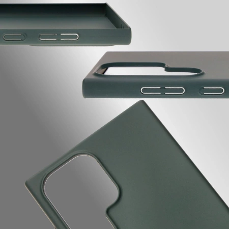 Etui Bizon Case Łupka do Galaxy S24 Ultra, zielone