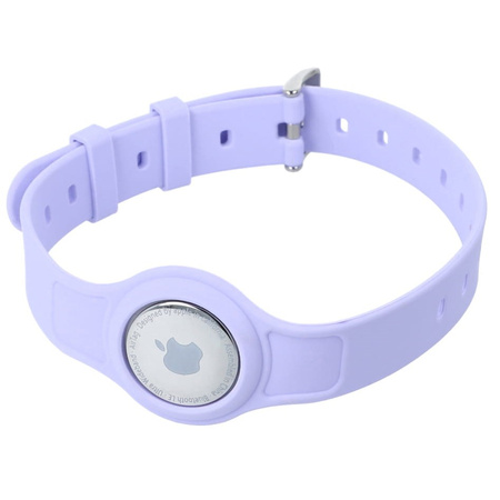 Etui Bizon Case Locator Pets do Apple AirTag, jasnofioletowe