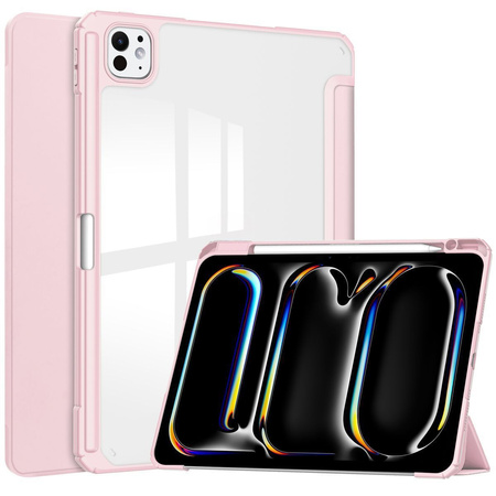 Etui Bizon Case Tab Clear Matt do iPad Pro 11" 5 gen. 2024, różowe